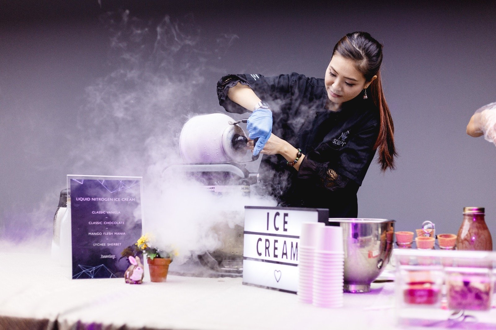 liquid nitrogen ice cream making workshop